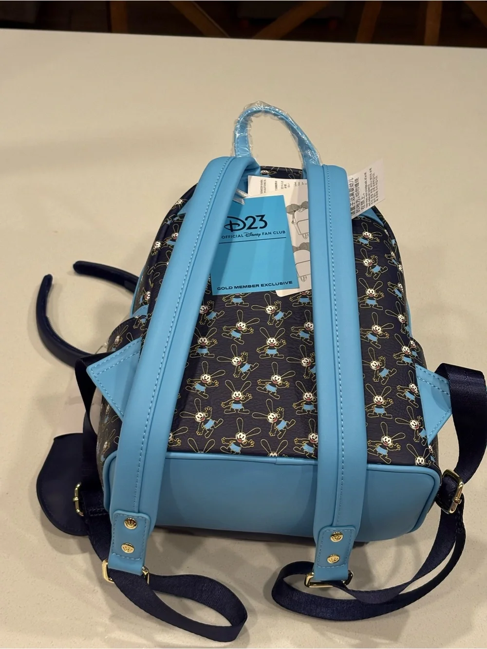 Loungefly D23 Oswald Navy and Light Blue Mini Backpack